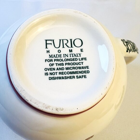 Furio La Primula Christmas Tree Vintage Teapot Spongeware Made in Italy - Picture 8 of 8